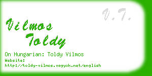 vilmos toldy business card